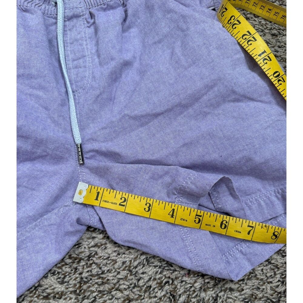 WOWIE Mens Casual Purple Shorts Sz M Drawstring Pull On Aztec Trim Breathable - Picture 11 of 11